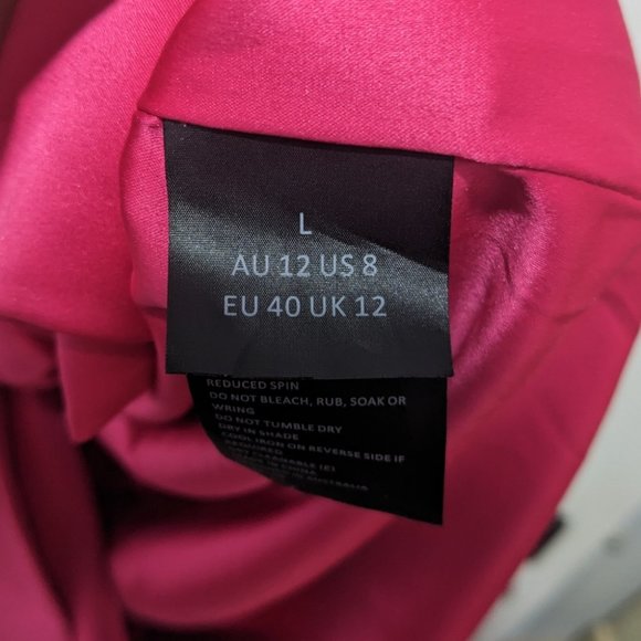 Barbie pink Bardot | Luna cut out midi dress in pink punch - Picture 8 of 9